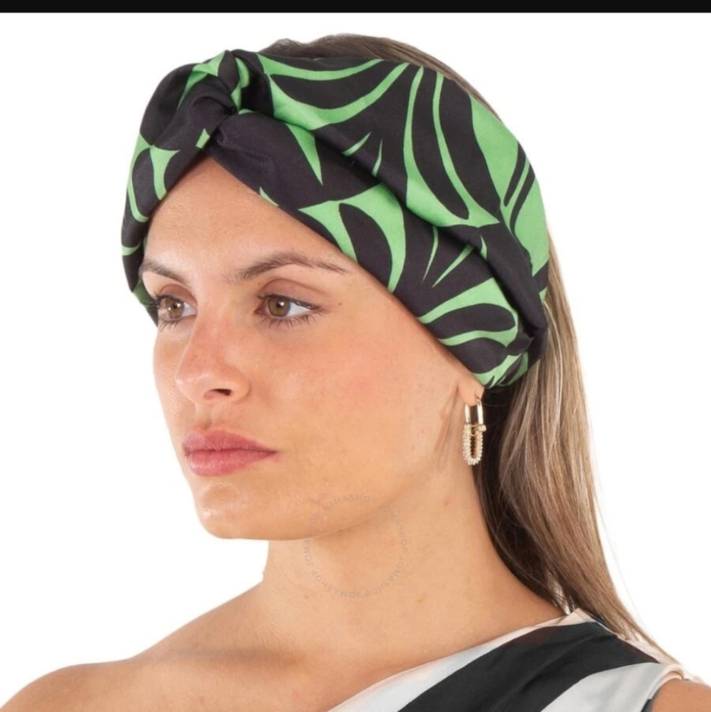 New La DoubleJ Papyrus Green in Silk Twill Palazzo Pants And Pinup Headband - Picture 8 of 8